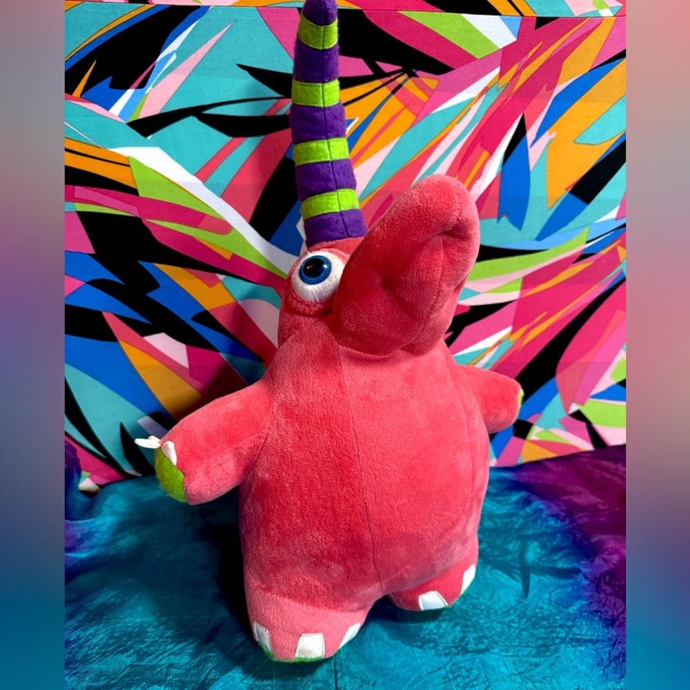 Horndribbles Plush Zapp Pink Monster 15" XL Limited Edition Collectible